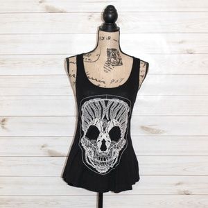 Gently Used Hot Topic Skull Graphic Tank Top